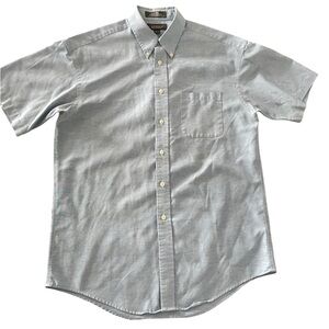 Mens Croft & Barrow Wrinkle Resistant Short Sleeve Button Up Shirt Size 15 1/2
